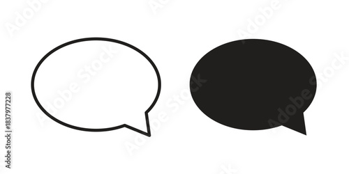 Speech bubble icons set. Pixel Perfect scalable icons.