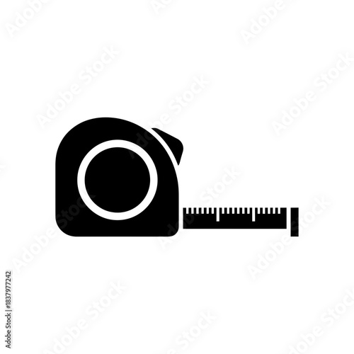 Measuring Tape Icon – Construction Measurement Tool Symbol for DIY, Building & Design