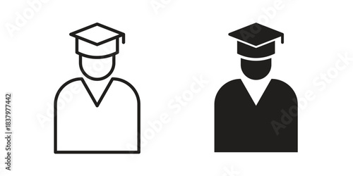 Student icons set. Pixel Perfect scalable icons.