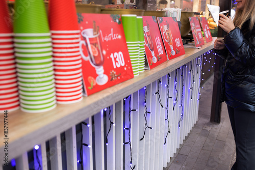 Christmas market mulled wine