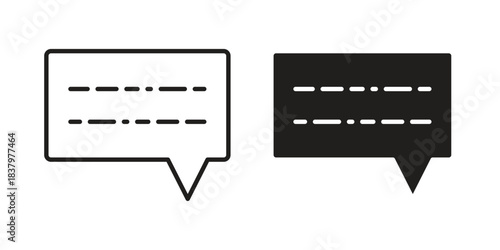 Subtitles icons set. Pixel Perfect scalable icons.