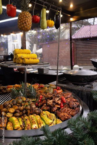 fruits and vegetables at market