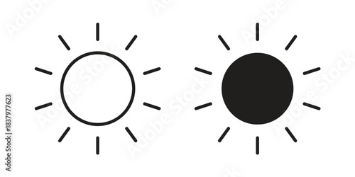 Sun icons set. Pixel Perfect scalable icons.