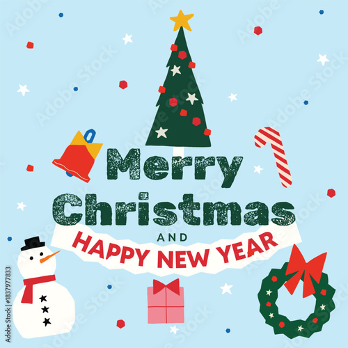 Merry Christmas and Happy New Year Card
