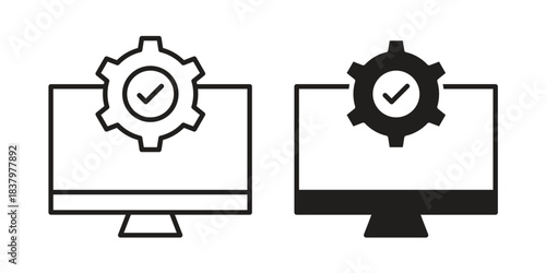 System update icons set. Pixel Perfect scalable icons.