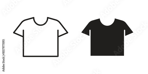 T shirt icons set. Pixel Perfect scalable icons.