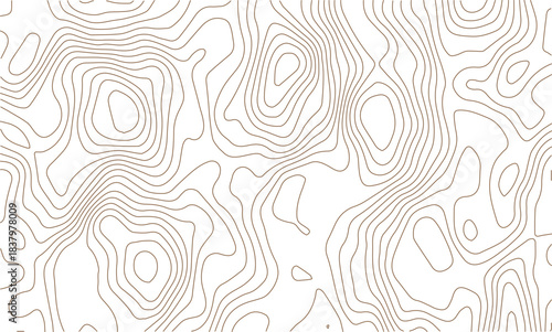 Abstract gold topographic lines on a green background. Golden line waves topographical design. Geographic mountain contours Vector Illustration.
