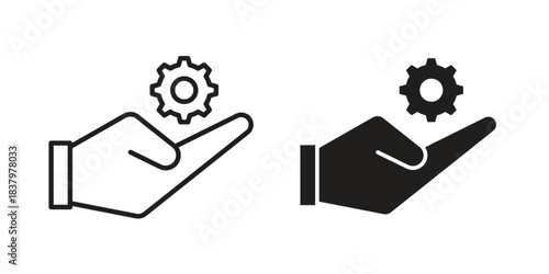 Technical support icons set. Pixel Perfect scalable icons.