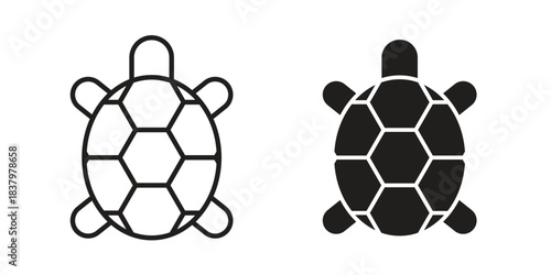 Tortoise icons set. Pixel Perfect scalable icons.