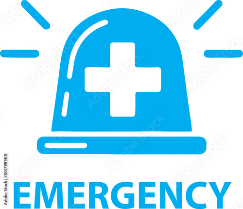 Medical emergency and urgent healthcare assistance icon set with red cross and first aid symbols