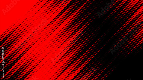 abstrak Halftone dots in red with grunge gradient texture. Modern pop art comic style background, ideal for sporty vector layouts and energetic visual concepts