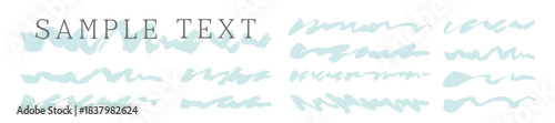 タイトル文字の背景におすすめな、筆で書いたブラシのセット。