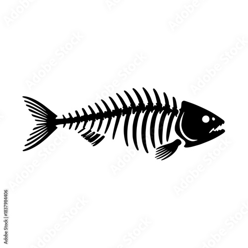 fish bone vector silhoutte 