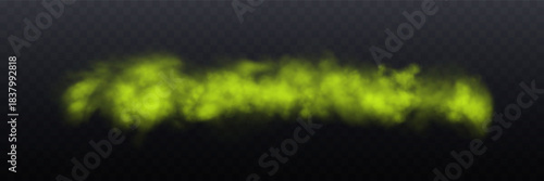 Realistic long blue smoke or haze, overlay effect on a transparent background. Hot fire and flame, magic fog, vapor. Abstract vector illustration