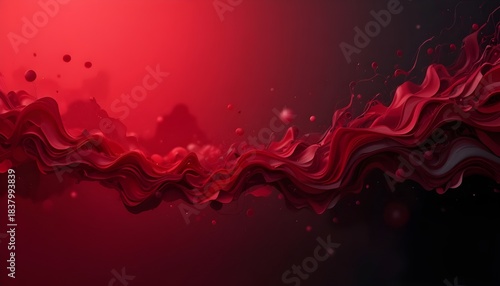 Abstract Red and Black Background with Dynamic Dark Design