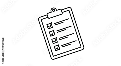 Clipboard icon with checklist and four completed boxes
