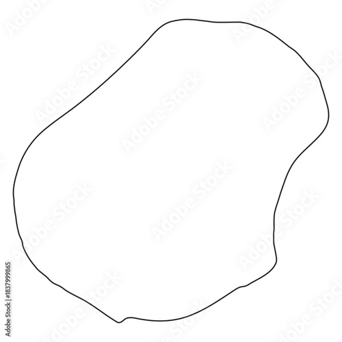 Nauru island outline vector map shape for global geographic design