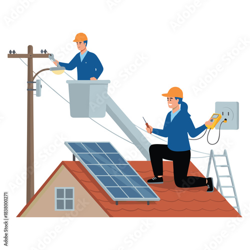 Electrician Service and Power Maintenance Set