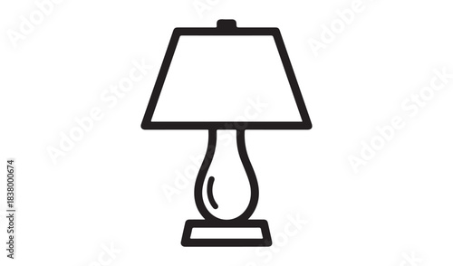 table lamp isolated on white background