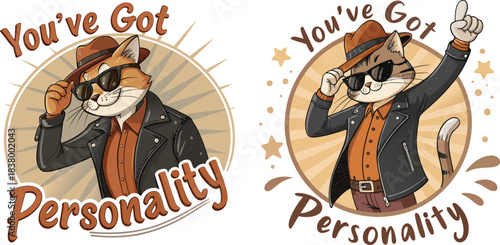 You've Got Personality Cat T-shirt Design