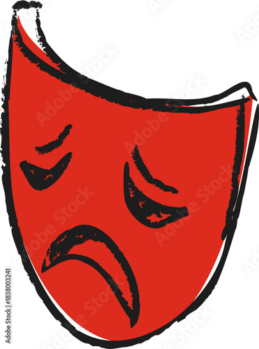 Tragedy Mask Sketch