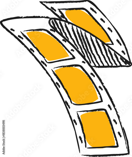 Filmstrip Crayon Sketch