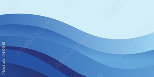 Abstract flowing blue layers create a dynamic and modern background design