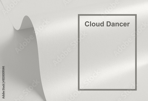 Cloud Dancer, trendy off-white color of the Year 2026. Paper sheet. © valiantsin