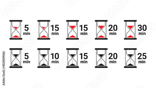 Hourglass timer time management sandglass countdown duration set
