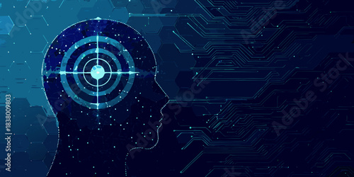 Digital mind A futuristic visualization of human consciousness and technology