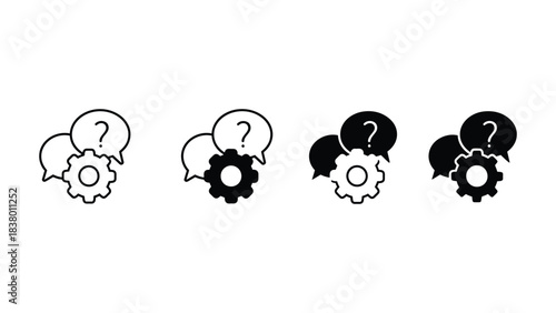 Troubleshooting help desk and support vector icon illustration