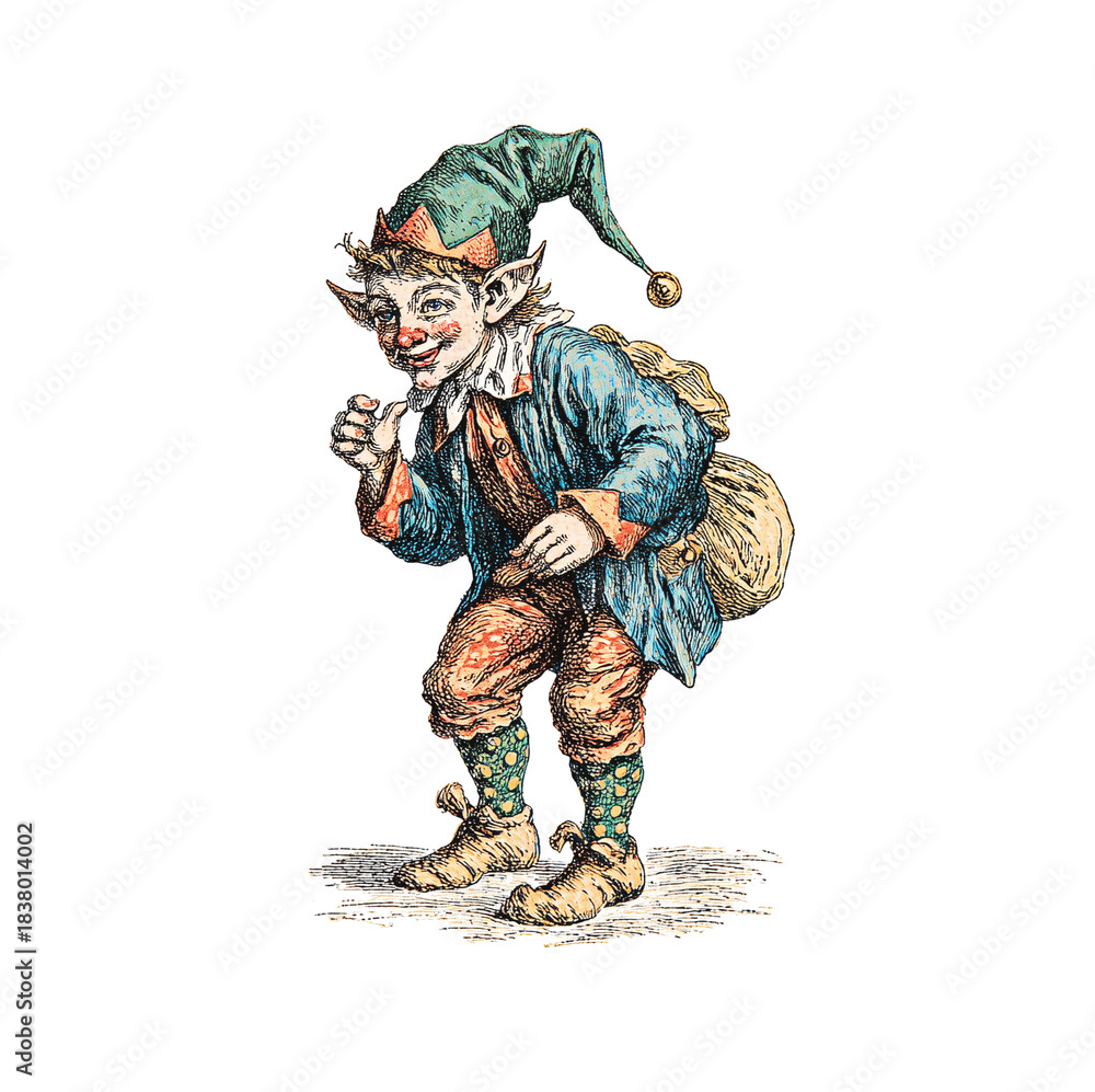 Fototapeta premium vintage illustration on white background