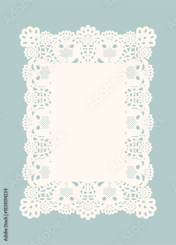 Rectangle Vintage Classic Lace Doily Paper