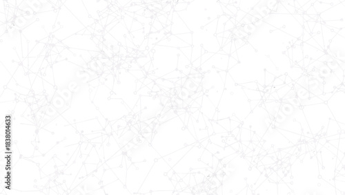 Abstract Network of White Lines and Dots on a Black Background Representing Connections Data or Information Flow