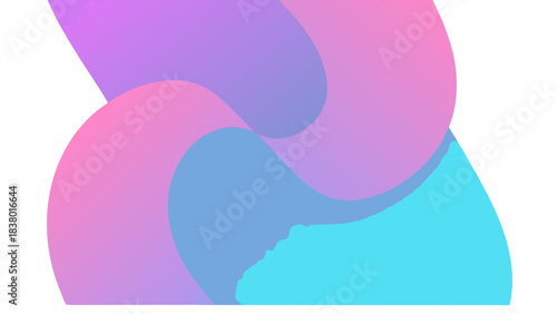 Abstract swirling fluid shapes with soft pink purple and blue gradient colors on black background, smooth and flowing motion, futuristic digital art design, high resolution visualization