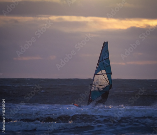 A beautiful sunset on rhosneigr beach Anglesey