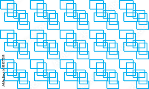 abstract blue background with squares, blue overlap square block patter repeat seamless pattern design for fabric printing or t-shirt screening paint, border frame 