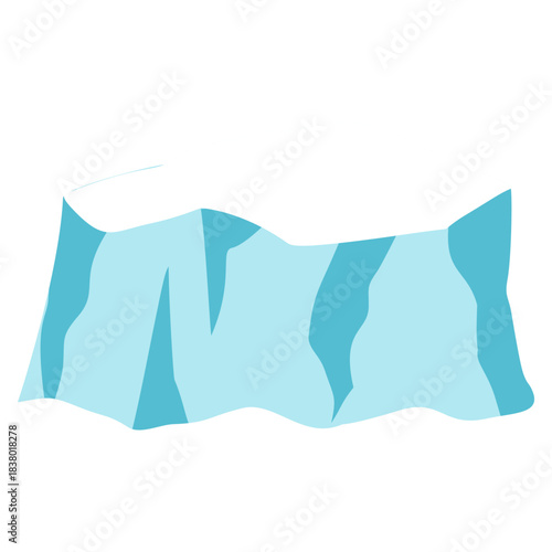 Iceberg mountain cropped broken frozen pieces 