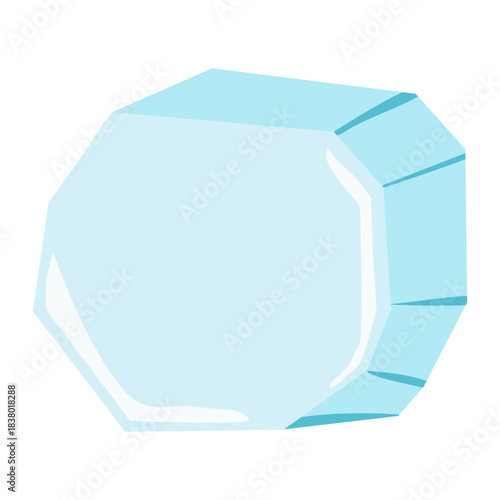 Ice cube block frozen from sea water