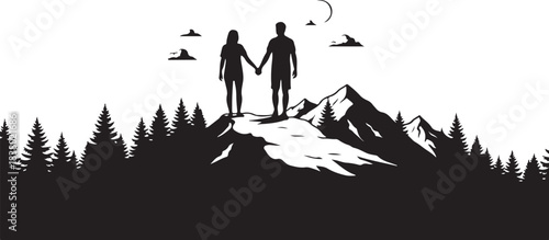 Hiking  Adventure Vector Design