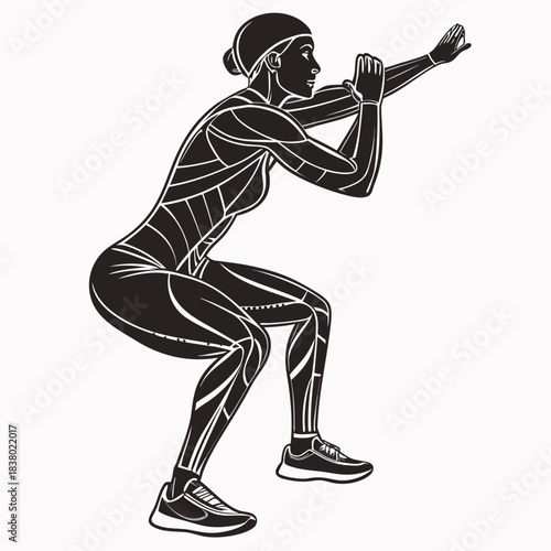 Baseball Player Silhouette Vector Illustration of Running Athlete