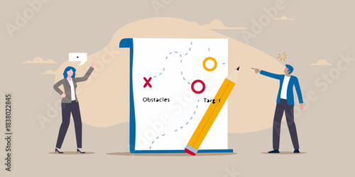 Overcoming business challenges a team strategizes and plans for successful outcomes