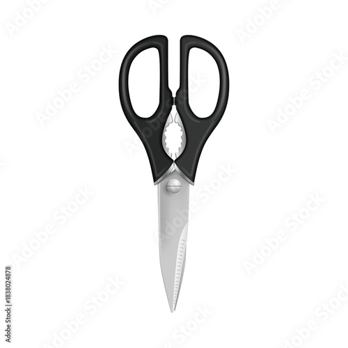 Scissors instrument for cutting in pieces. Vector isolated school and home supplies and instruments for everyday tasks and life. Cooking, sewing and doing handmade stuff. Two sharp blades