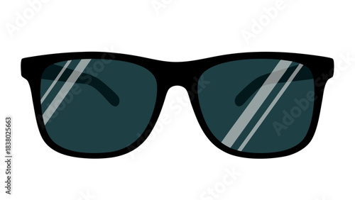 Close-up of dark teal square framed sunglasses with reflective polarized lenses against a stark black background emphasizing futuristic accessory design and eye protection
