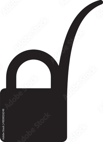 Black Silhouette of a Watering Can garden gardening