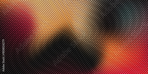 Red frosted ribbed glass texture background. Gradient reflections on a corrugated glass surface. Luxurious glossy surface with a warm gradient glow. Vector Illustration