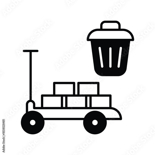 Raw Material icon with white background vector stock illustration