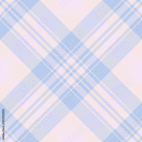 Fashioned vector seamless texture, tribal textile fabric background. Latin tartan check pattern plaid in white and light colors.