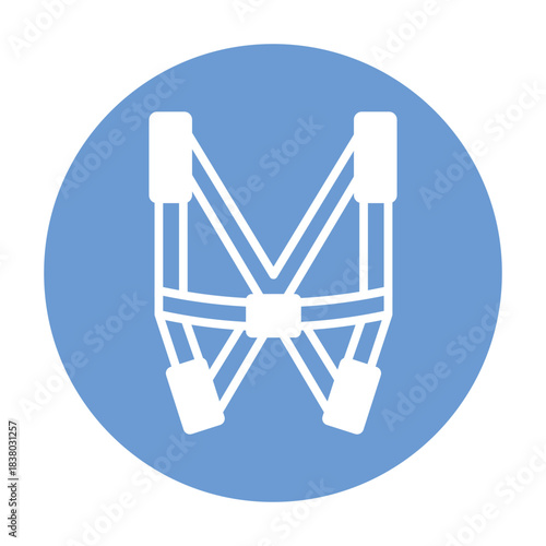 Climbing Harness Vector icon which can easily modify or edit
