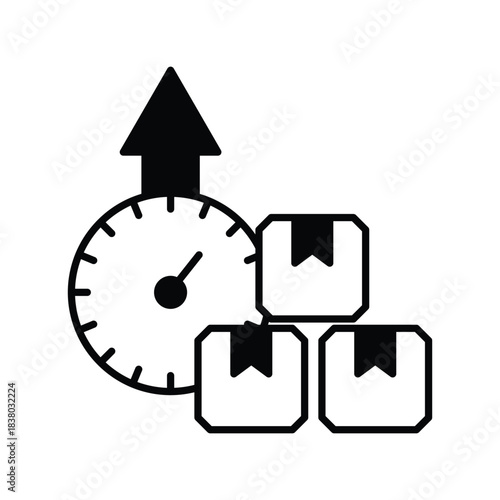 Capacity icon with white background vector stock illustration